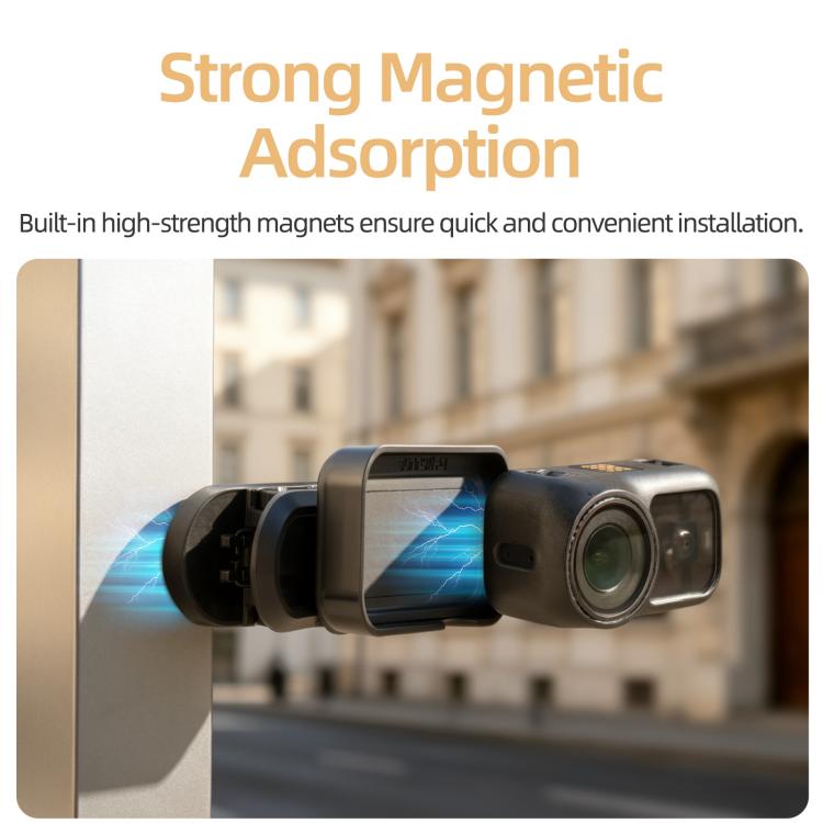 For DJI Osmo Nano Sunnylife Magnetic Backpack Clip Adjustable Action Camera Clamp Quick-Release Mount, ON-MJ244 For DJI Osmo Nano