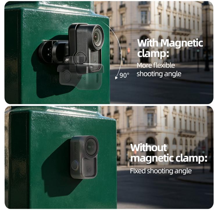 For DJI Osmo Nano Sunnylife Magnetic Backpack Clip Adjustable Action Camera Clamp Quick-Release Mount, ON-MJ244 For DJI Osmo Nano