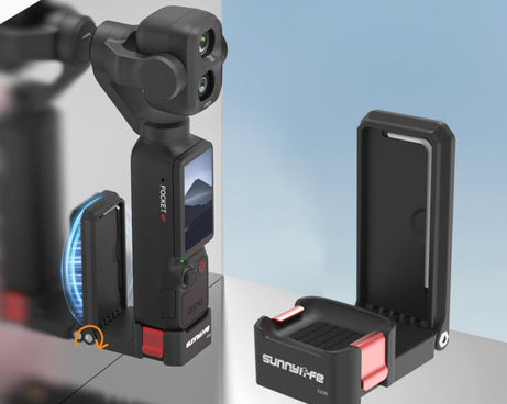 For DJI Osmo Pocket 4P Sunnylife Quick-Release Magnetic Mount Tabletop Base Bracket Angles Adjustable Stand, OP4-ZJ229