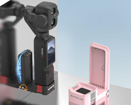 For DJI Osmo Pocket 4P Sunnylife Quick-Release Magnetic Mount Tabletop Base Bracket Angles Adjustable Stand, OP4-ZJ229
