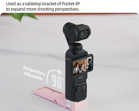 For DJI Osmo Pocket 4P Sunnylife Quick-Release Magnetic Mount Tabletop Base Bracket Angles Adjustable Stand, OP4-ZJ229