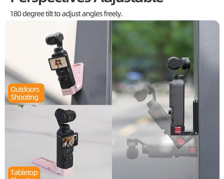 For DJI Osmo Pocket 4P Sunnylife Quick-Release Magnetic Mount Tabletop Base Bracket Angles Adjustable Stand, OP4-ZJ229