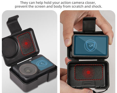 Sunnylife Portable Protective Cover Shock-proof Dust-proof Storage Box with Lanyard for DJI Osmo Action 6 / 5 Pro / 4 / 3, For DJI Osmo Action 6 / 5 Pro / 4 / 3