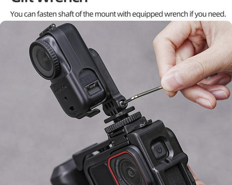 For DJI Osmo Nano 360 Rotation Adjustable Cold Shoe Vertical-Horizontal Adapter Mount Protective Frame Mounting Brackets Housing Cover, For DJI Osmo Nano