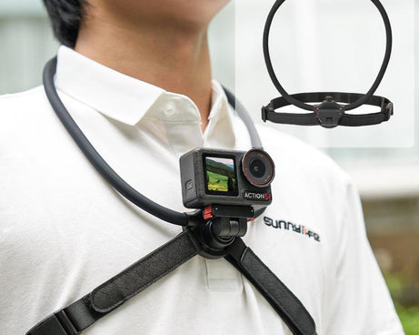 Sunnylife Magnetic POV Neck Mount Hand Free Video Vlog Neck Adjustable Selfie Holder with Body Strap For DJI Osmo 360 / Action 5 Pro / 4 / 3 / 2, For DJI Osmo 360 / Action 5 Pro / 4 / 3 / 2