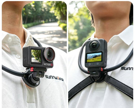 Sunnylife Magnetic POV Neck Mount Hand Free Video Vlog Neck Adjustable Selfie Holder with Body Strap For DJI Osmo 360 / Action 5 Pro / 4 / 3 / 2, For DJI Osmo 360 / Action 5 Pro / 4 / 3 / 2