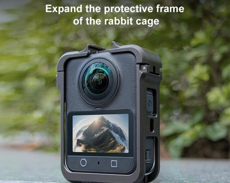 For DJI Osmo 360 PC Plastic Cage Frame with Cold Shoe