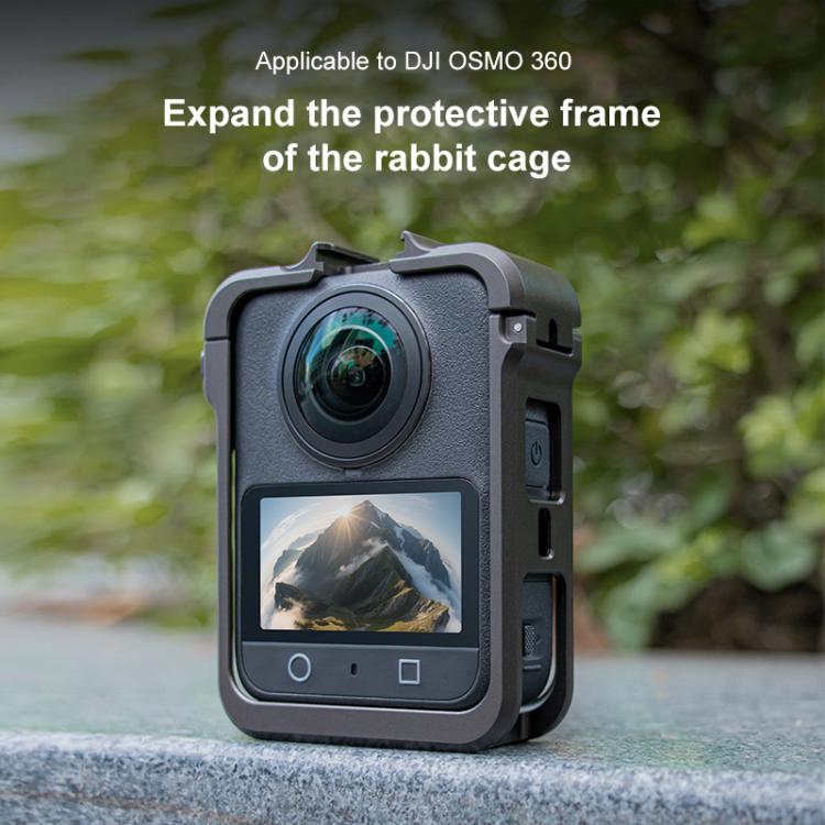 For DJI Osmo 360 PC Plastic Cage Frame with Cold Shoe