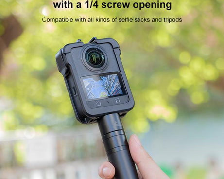 For DJI Osmo 360 PC Plastic Cage Frame with Cold Shoe