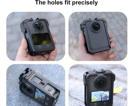 For DJI Osmo 360 PC Plastic Cage Frame with Cold Shoe