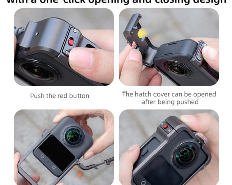 For DJI Osmo 360 Aluminum Alloy Protective Cage Expansion Frame