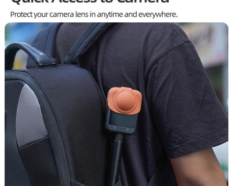 For DJI Osmo 360 Sunnylife Silicone Lens Cap Protective Cover Lens Protector