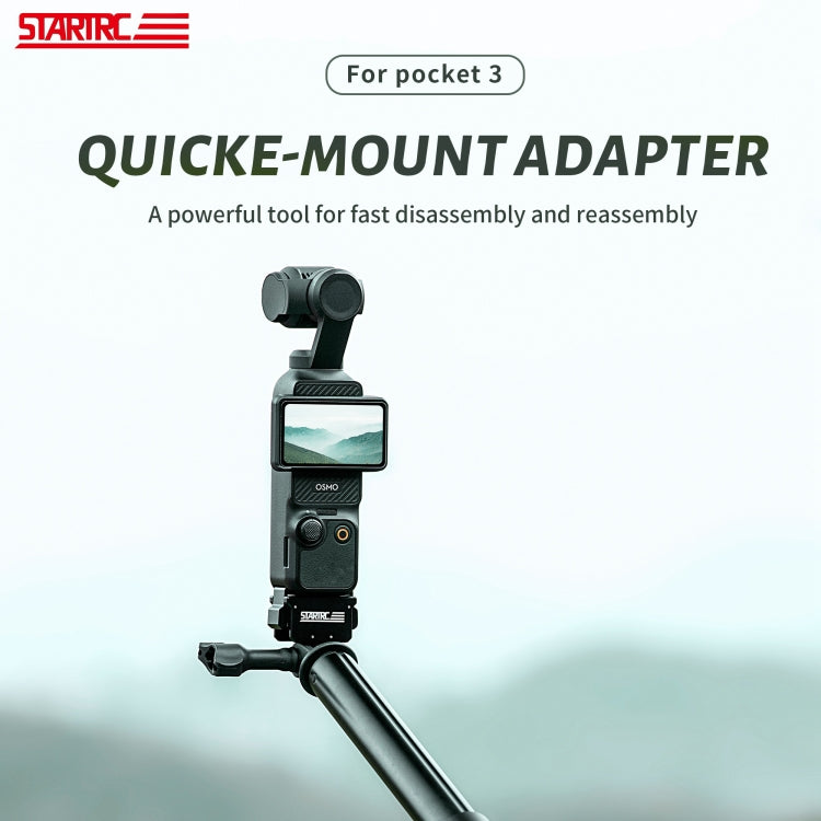 For DJI Pocket 3 STARTRC Quick Mount Adapter Extension Bracket