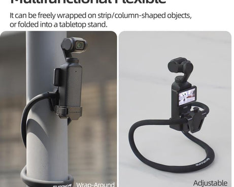 For DJI Osmo Pocket 4 / 3 Sunnylife Adjustable POV Neck Mount Hand Free Video Vlog Neck Selfie Holder with Body Strap