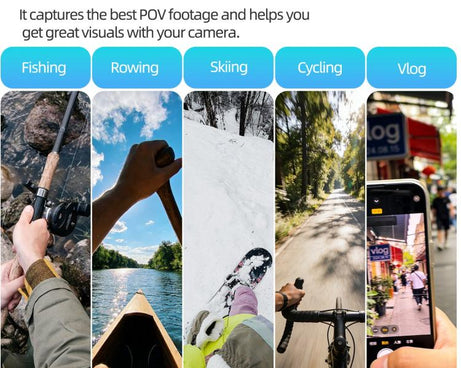For DJI Osmo Pocket 4 / 3 Sunnylife Adjustable POV Neck Mount Hand Free Video Vlog Neck Selfie Holder with Body Strap