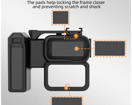 For DJI Osmo Nano Sunnylife Integrated Street Photography Handle Ergonomic Hand Grip Quick Release Shutter Handle, For DJI Osmo Nano