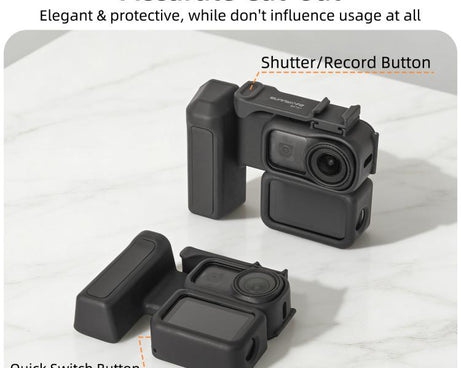 For DJI Osmo Nano Sunnylife Integrated Street Photography Handle Ergonomic Hand Grip Quick Release Shutter Handle, For DJI Osmo Nano