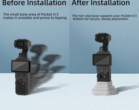 For DJI Osmo Pocket 4 / 3 Sunnylife Detachable Car & Desktop Base Stand Base Desktop Stabilizer Supporting Holder, OP4-DZ157