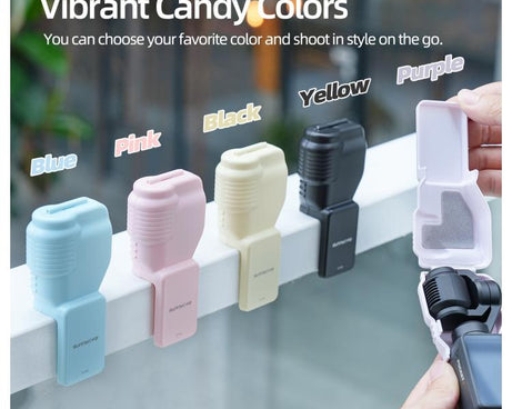 For DJI Osmo Pocket 4 Sunnylife Colorful Gimbal Cover Camera Protector Screen Guard Shield