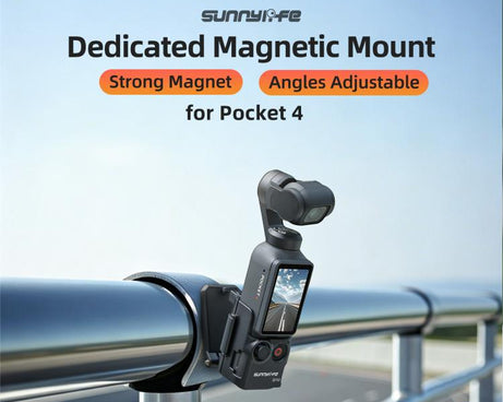 For DJI Osmo Pocket 4 / 3 Sunnylife Multifunctional Magnetic Mount Tabletop Base Bracket Angles Adjustable Stand, OP4-ZJ152