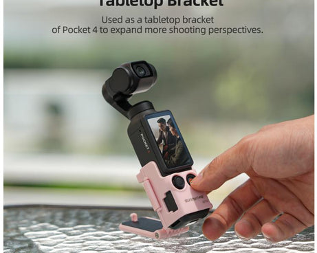 For DJI Osmo Pocket 4 / 3 Sunnylife Multifunctional Magnetic Mount Tabletop Base Bracket Angles Adjustable Stand, OP4-ZJ152