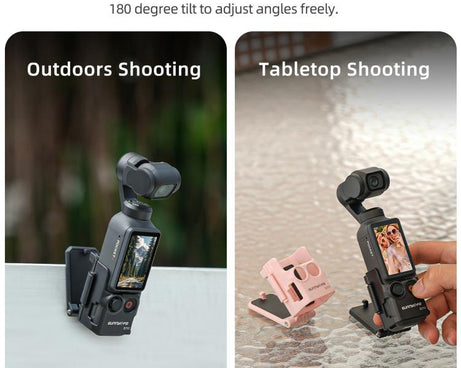 For DJI Osmo Pocket 4 / 3 Sunnylife Multifunctional Magnetic Mount Tabletop Base Bracket Angles Adjustable Stand, OP4-ZJ152
