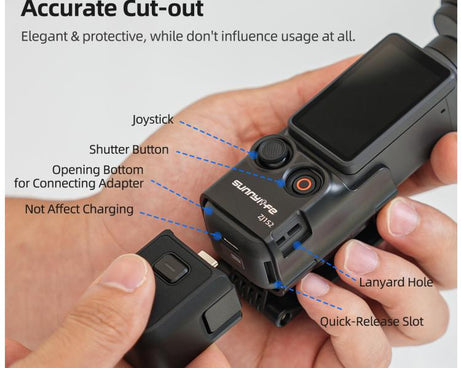 For DJI Osmo Pocket 4 / 3 Sunnylife Multifunctional Magnetic Mount Tabletop Base Bracket Angles Adjustable Stand, OP4-ZJ152