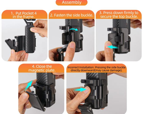 For DJI Osmo Pocket 4 / 3 Sunnylife Multifunctional Magnetic Mount Tabletop Base Bracket Angles Adjustable Stand, OP4-ZJ152