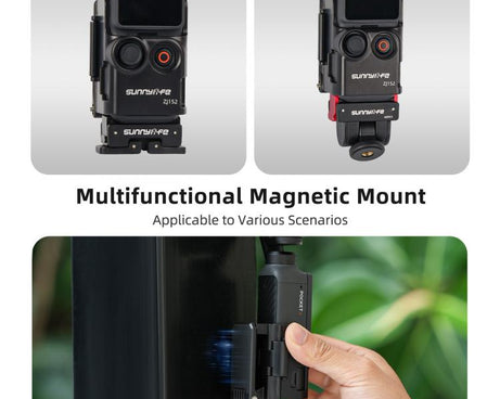 For DJI Osmo Pocket 4 / 3 Sunnylife Multifunctional Magnetic Mount Tabletop Base Bracket Angles Adjustable Stand, OP4-ZJ152