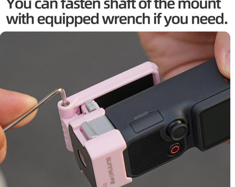 For DJI Osmo Pocket 4 / 3 Sunnylife Quick-Release Magnetic Mount Tabletop Base Plastic Bracket Angles Adjustable Stand, OP4-ZJ153