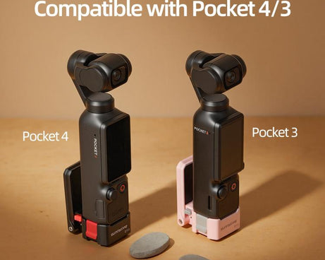 For DJI Osmo Pocket 4 / 3 Sunnylife Quick-Release Magnetic Mount Tabletop Base Plastic Bracket Angles Adjustable Stand, OP4-ZJ153