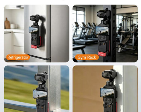 For DJI Osmo Pocket 4 / 3 Sunnylife Metal Quick-Release Magnetic Mount Tabletop Base Bracket Angles Adjustable Stand, OP4-ZJ154
