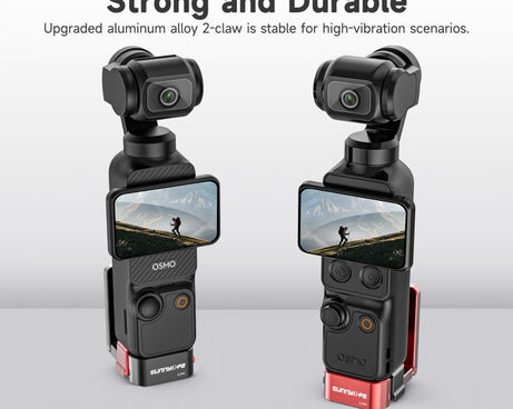 For DJI Osmo Pocket 4 / 3 Sunnylife Metal Quick-Release Magnetic Mount Tabletop Base Bracket Angles Adjustable Stand, OP4-ZJ154