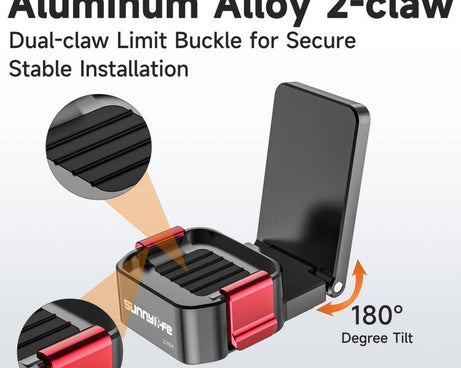 For DJI Osmo Pocket 4 / 3 Sunnylife Metal Quick-Release Magnetic Mount Tabletop Base Bracket Angles Adjustable Stand, OP4-ZJ154