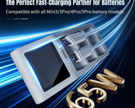 For DJI Mini 5 Pro / Mini 4 / Mini 3 Charging Butler Tri-Battery Charger Hub with Display Screen, For DJI Mini 5 Pro