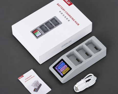 For DJI Mini 5 Pro / Mini 4 / Mini 3 Charging Butler Tri-Battery Charger Hub with Display Screen, For DJI Mini 5 Pro