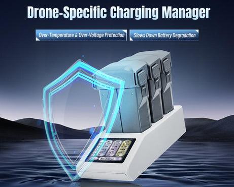 For DJI Mini 5 Pro / Mini 4 / Mini 3 Charging Butler Tri-Battery Charger Hub with Display Screen, For DJI Mini 5 Pro