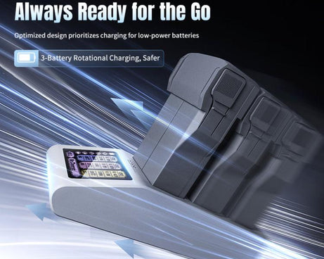 For DJI Mini 5 Pro / Mini 4 / Mini 3 Charging Butler Tri-Battery Charger Hub with Display Screen, For DJI Mini 5 Pro