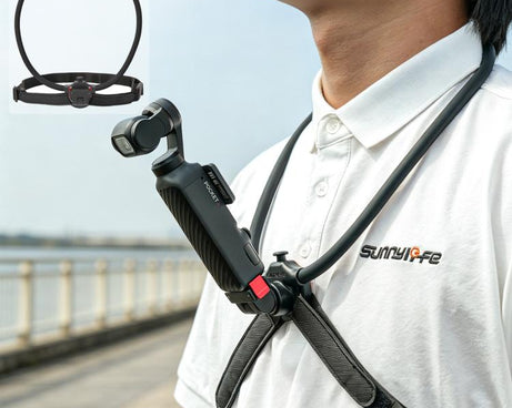Sunnylife Magnetic POV Neck Mount Hand Free Video Vlog Neck Adjustable Selfie Holder with Body Strap For DJI Osmo Pocket 4P / 4 / 3, For DJI Osmo Pocket 4P / 4 / 3