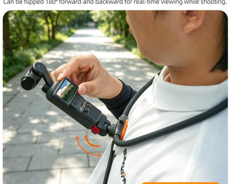 Sunnylife Magnetic POV Neck Mount Hand Free Video Vlog Neck Adjustable Selfie Holder with Body Strap For DJI Osmo Pocket 4P / 4 / 3, For DJI Osmo Pocket 4P / 4 / 3