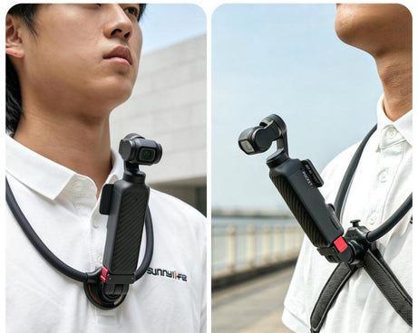 Sunnylife Magnetic POV Neck Mount Hand Free Video Vlog Neck Adjustable Selfie Holder with Body Strap For DJI Osmo Pocket 4P / 4 / 3, For DJI Osmo Pocket 4P / 4 / 3