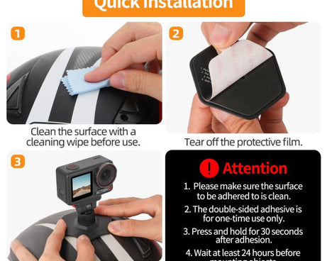 Sunnylife Magnetic Flexible Adhesive Helmet Mount Base Quick-Release Action Camera Holder For DJI Osmo 360 / Action 5 Pro / 4 / 3 / 2, For DJI Osmo 360 / Action 5 Pro / 4 / 3 / 2