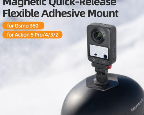 Sunnylife Magnetic Flexible Adhesive Helmet Mount Base Quick-Release Action Camera Holder For DJI Osmo 360 / Action 5 Pro / 4 / 3 / 2, For DJI Osmo 360 / Action 5 Pro / 4 / 3 / 2