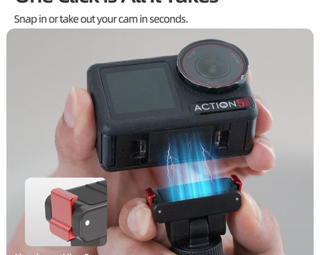 Sunnylife Magnetic Flexible Adhesive Helmet Mount Base Quick-Release Action Camera Holder For DJI Osmo 360 / Action 5 Pro / 4 / 3 / 2, For DJI Osmo 360 / Action 5 Pro / 4 / 3 / 2