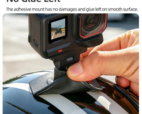 Sunnylife Magnetic Flexible Adhesive Helmet Mount Base Quick-Release Action Camera Holder For Insta360 X4 Air / X5 / Ace / Ace Pro 2 / 1, For Insta360 X4 Air / X5 / Ace / Ace Pro 2 / 1