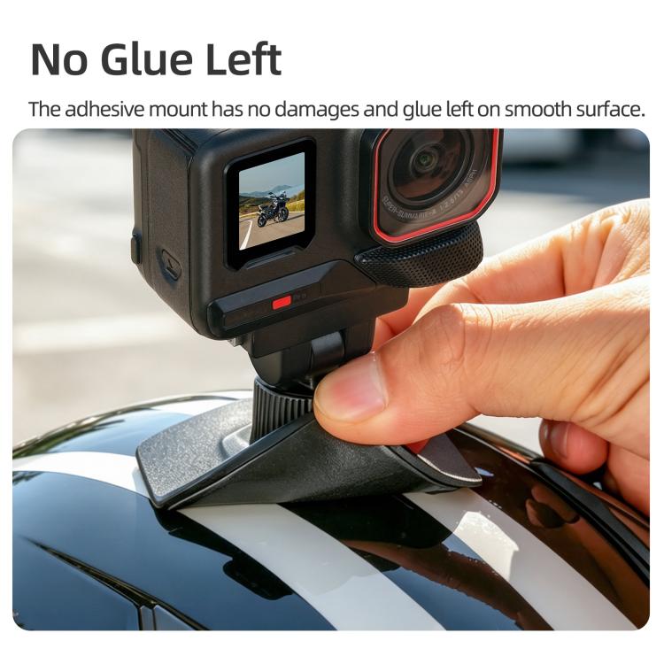 Sunnylife Magnetic Flexible Adhesive Helmet Mount Base Quick-Release Action Camera Holder For Insta360 X4 Air / X5 / Ace / Ace Pro 2 / 1, For Insta360 X4 Air / X5 / Ace / Ace Pro 2 / 1
