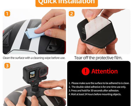 Sunnylife Magnetic Flexible Adhesive Helmet Mount Base Quick-Release Action Camera Holder For Insta360 X4 Air / X5 / Ace / Ace Pro 2 / 1, For Insta360 X4 Air / X5 / Ace / Ace Pro 2 / 1