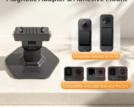 Sunnylife Magnetic Flexible Adhesive Helmet Mount Base Quick-Release Action Camera Holder For Insta360 X4 Air / X5 / Ace / Ace Pro 2 / 1, For Insta360 X4 Air / X5 / Ace / Ace Pro 2 / 1