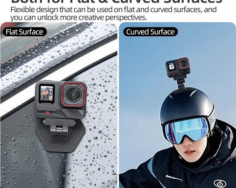 Sunnylife Magnetic Flexible Adhesive Helmet Mount Base Quick-Release Action Camera Holder For Insta360 X4 Air / X5 / Ace / Ace Pro 2 / 1, For Insta360 X4 Air / X5 / Ace / Ace Pro 2 / 1