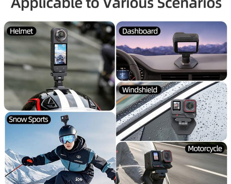 Sunnylife Magnetic Flexible Adhesive Helmet Mount Base Quick-Release Action Camera Holder For Insta360 X4 Air / X5 / Ace / Ace Pro 2 / 1, For Insta360 X4 Air / X5 / Ace / Ace Pro 2 / 1